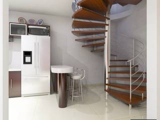 CASA SO, hausing arquitectura hausing arquitectura Modern Corridor, Hallway and Staircase