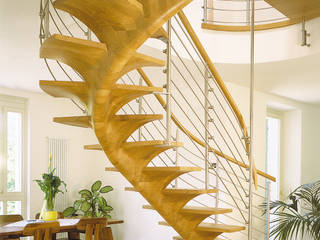 PENTAGON - Eine organische Holztreppe, Siller Treppen/Stairs/Scale Siller Treppen/Stairs/Scale Tangga Kayu Wood effect