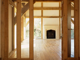 House in Old Marston, Oxford., Jessop and Cook Architects Jessop and Cook Architects ラスティックデザインの リビング