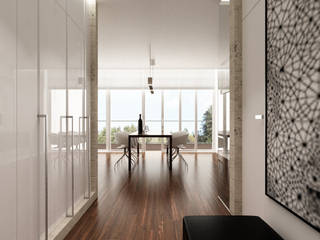 Apartament - Gdynia/ Prusa , Ndesign Ndesign Ingresso, Corridoio & Scale in stile minimalista