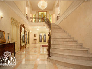 Дом космополит, KASHUBA DESIGN KASHUBA DESIGN Classic style corridor, hallway and stairs