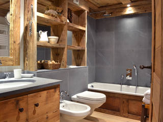 Chalet - Megeve Fr, Andrea Rossini Architetto Andrea Rossini Architetto Rustikale Badezimmer