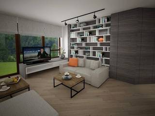 Apartament Ochota/Pruszkowska, Ndesign Ndesign Salones de estilo minimalista