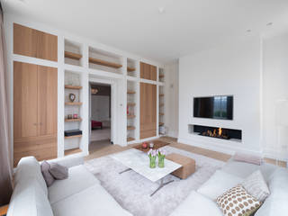 Woonkamers Almelo, Baden Baden Interior Baden Baden Interior モダンデザインの リビング