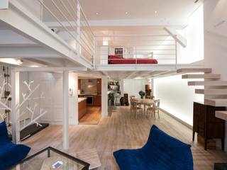 Un loft plus lumineux, Fables de murs Fables de murs Livings de estilo minimalista