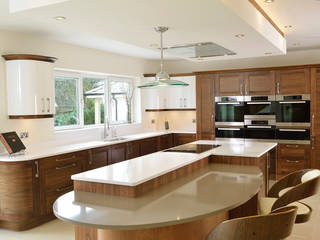 Mr & Mrs Broomhead Walnut & White Gloss Kitchen, Room Room Modern kitchen