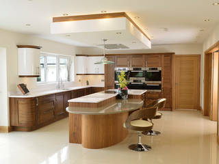 Mr & Mrs Broomhead Walnut & White Gloss Kitchen, Room Room Modern kitchen
