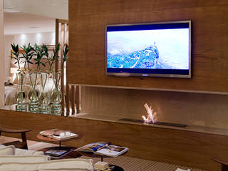LOFT PRAIA, Tweedie+Pasquali Tweedie+Pasquali Tropical style living room