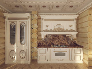 Деревянный дом для отдыха., Tutto design Tutto design Classic style kitchen