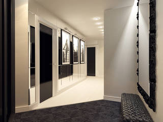 Лаконичный интерьер., Tutto design Tutto design Minimalist corridor, hallway & stairs
