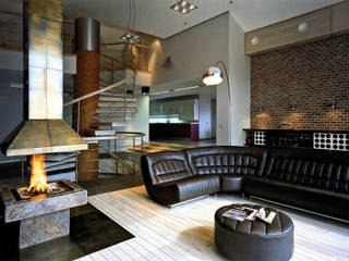 "Вкус меда", (DZ)M Интеллектуальный Дизайн (DZ)M Интеллектуальный Дизайн Industrial style living room