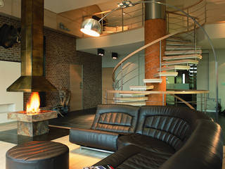 "Вкус меда", (DZ)M Интеллектуальный Дизайн (DZ)M Интеллектуальный Дизайн Industrial style living room