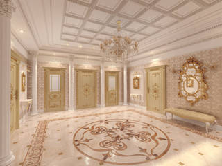 Особняк город Тобольск., Tutto design Tutto design Classic style corridor, hallway and stairs