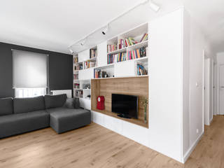 Mieszkanie MiM, 081 architekci 081 architekci Minimalist living room