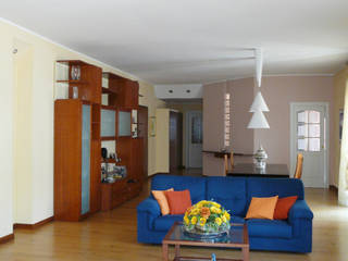 Ristrutturazione appartamento con terrazza a Milano, Interni d' Architettura Interni d' Architettura Salas de estar modernas