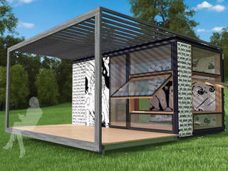 eunido cube4 _life frames, eunido GmbH eunido GmbH Modern balcony, veranda & terrace