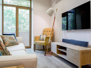Апартаменты на Бирюзова, Дизайн-студия "Вердиз" Дизайн-студия 'Вердиз' Mediterranean style living room