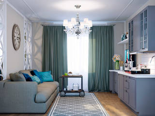 Гостевой дом в Краснодаре, EJ Studio EJ Studio Scandinavian style living room
