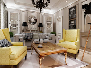 Квартира. Москва., Elena Arsentyeva Elena Arsentyeva Classic style living room