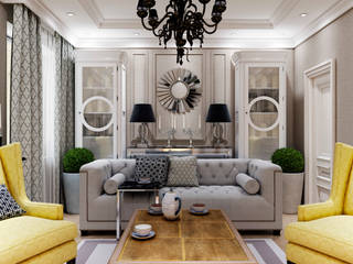 Квартира. Москва., Elena Arsentyeva Elena Arsentyeva Classic style living room
