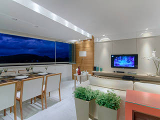 Apartamento Vila da Serra, Carmen Calixto Arquitetura Carmen Calixto Arquitetura Minimalist living room