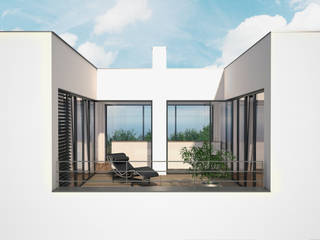 Wohnhaus W, RTW Architekten RTW Architekten Modern balcony, veranda & terrace