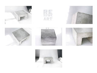 Stolik kawowy z litego betonu , ReNowe Art ReNowe Art Industrial style living room