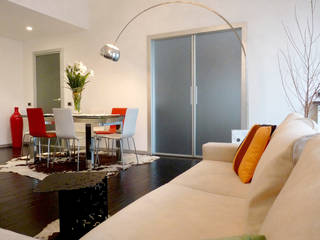Appartamento F/T Milano, Studio Zay Architecture & Design Studio Zay Architecture & Design 모던스타일 거실 우드 베이지
