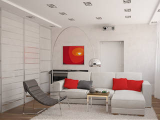Квартира в Санкт-Петербурге в стиле Лофт, Универсальная история Универсальная история Living room
