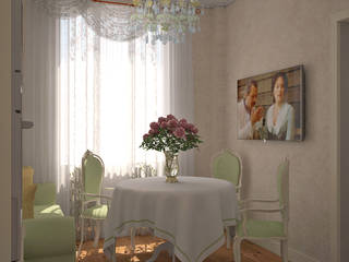 Небольшая квартира в Санкт- Петербурге в стиле Французский прованс, Универсальная история Универсальная история Cocinas de estilo rural