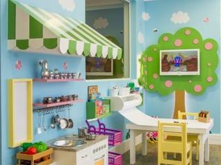 Brinquedoteca dos Sonhos - Sala de Estar Infantil, Carolina Burin & Arquitetos Associados Carolina Burin & Arquitetos Associados Dormitorios infantiles modernos