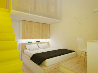 CASA M - 2013 TORINO, POINT. ARCHITECTS POINT. ARCHITECTS 北欧スタイルの 寝室