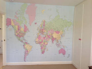 World Map Wallpaper Designs, Wallpapered Wallpapered Стіни