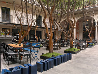 Restaurante Azul Histórico, kababie arquitectos kababie arquitectos Comedores modernos