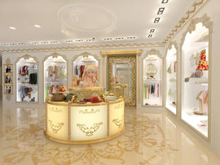 Интерьер магазина детской одежды "Golden angel", Tutto design Tutto design Ticari alanlar