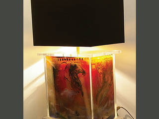 Lampe pied en plexiglass, Art Concept Gallery Art Concept Gallery Modern style bedroom