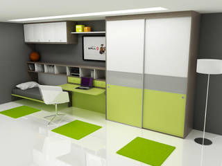 Habitación juvenil, FORATS CALVET FORATS CALVET モダンスタイルの寝室