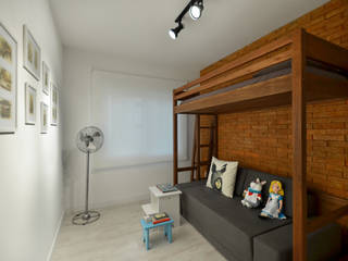 Apartamento Publicitária, Johnny Thomsen Arquitetura e Design Johnny Thomsen Arquitetura e Design 모던스타일 침실