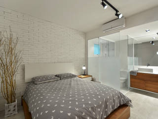 Apartamento Publicitária, Johnny Thomsen Arquitetura e Design Johnny Thomsen Arquitetura e Design 모던스타일 침실