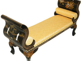 Chinese Black Lacquer Mother of Pearl Furniture ~ Ornately Decorated with Ladies & Gold Leaf , Asia Dragon Furniture from London Asia Dragon Furniture from London Asian style living room