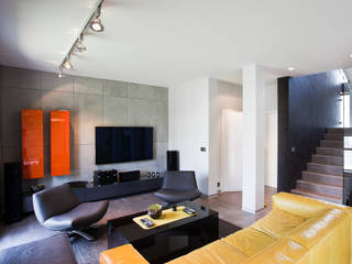 Apartament Orange , KLIFF DESIGN KLIFF DESIGN Moderne woonkamers