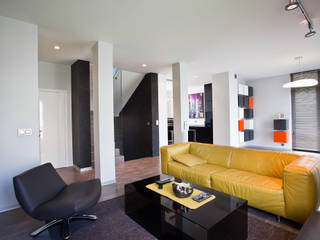 Apartament Orange , KLIFF DESIGN KLIFF DESIGN Modern living room