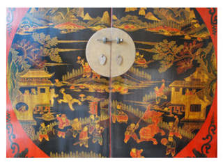 Beautifully Detailed Chinese Antique Large Cabinet c.1910, Shiraz Shic Interiors Shiraz Shic Interiors Living room