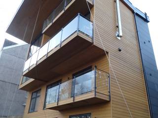 Bayview house, Swansea, Air Architecture Air Architecture Balkon, Beranda & Teras Modern