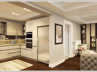 homify Modern kitchen Cabinets & shelves