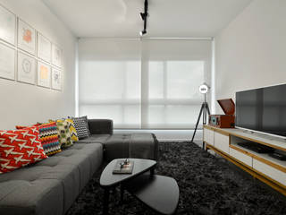 Apartamento Publicitária, Johnny Thomsen Arquitetura e Design Johnny Thomsen Arquitetura e Design Salas de estilo moderno