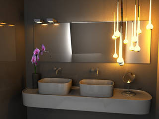 Bagno, Elena Valenti Studio Design Elena Valenti Studio Design Nowoczesna łazienka