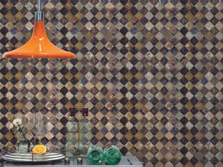 Tiles 'Digitally Printed' Wallpaper Collection, Paper Moon Paper Moon Rustic style walls & floors