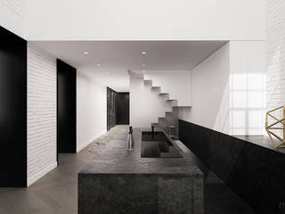 High - Contrast Loft , Mess Architects Mess Architects Cozinhas minimalistas