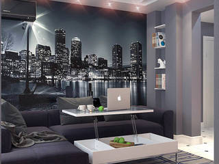Panel flat "Urban theme", Your royal design Your royal design ミニマルデザインの リビング